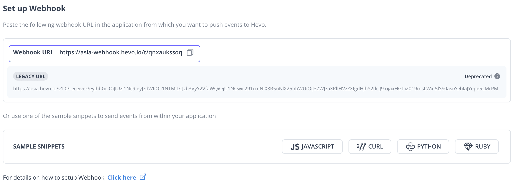 Redshift GitHub - Set up Webhook Section